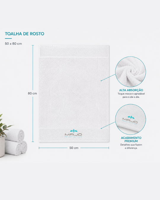 Toalha Rosto Kit 10 Unidades - Imagem 2
