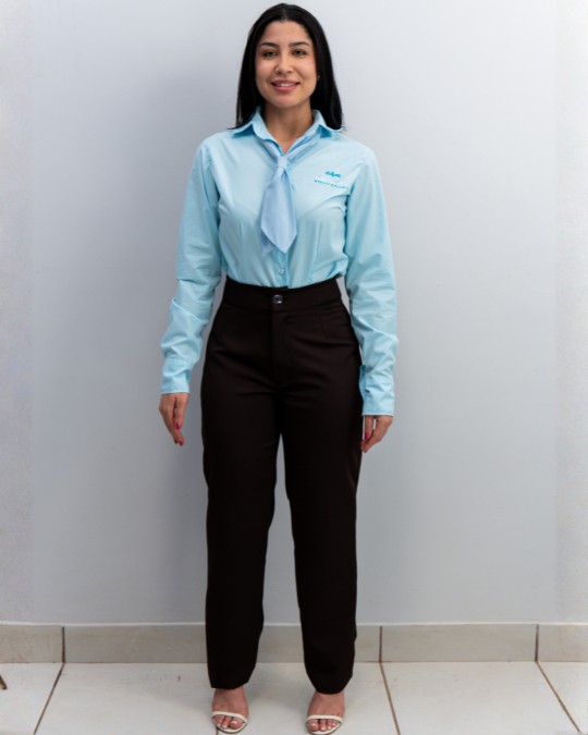 Camisa Social Manga Longa Gerente - Recepcionista - Imagem 4